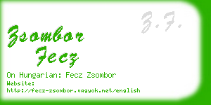 zsombor fecz business card